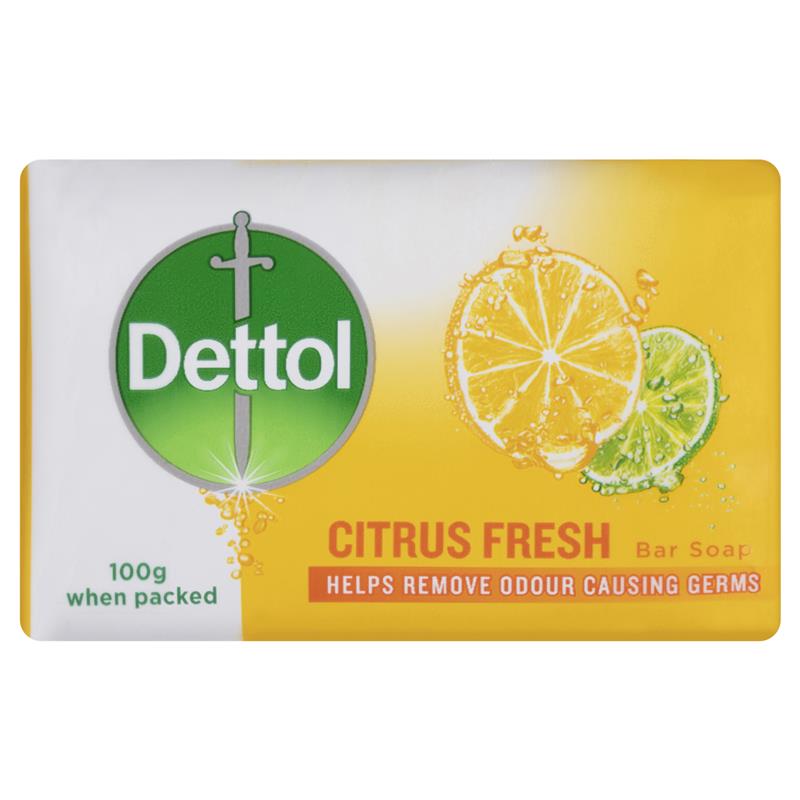 Dettol Citrus Fresh Bar Soap 3x100g