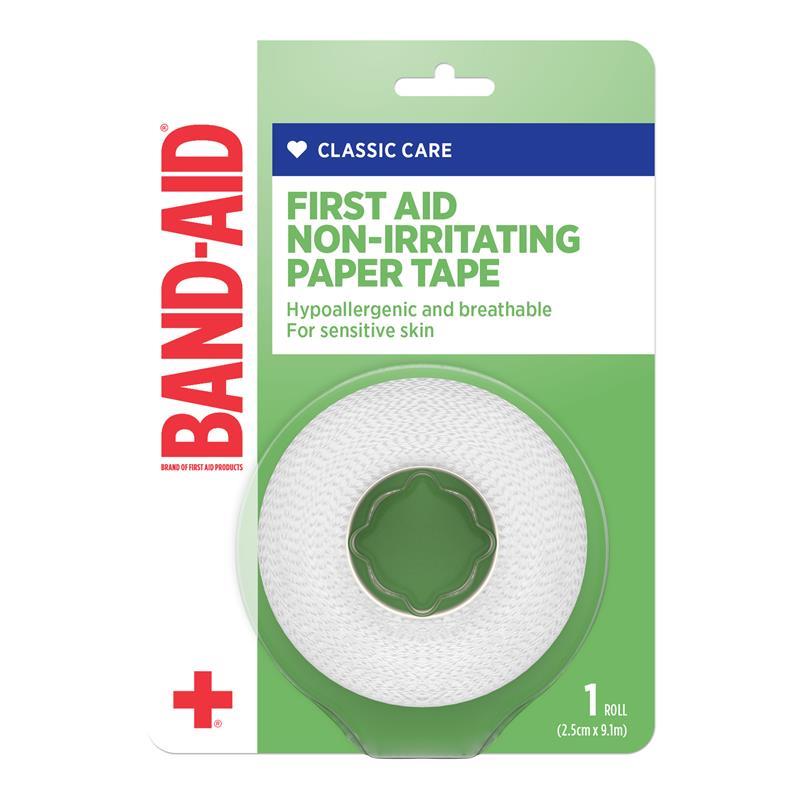 Band-Aid First Aid Non-Irritating Paper Tape 2.5cm x 9.1m