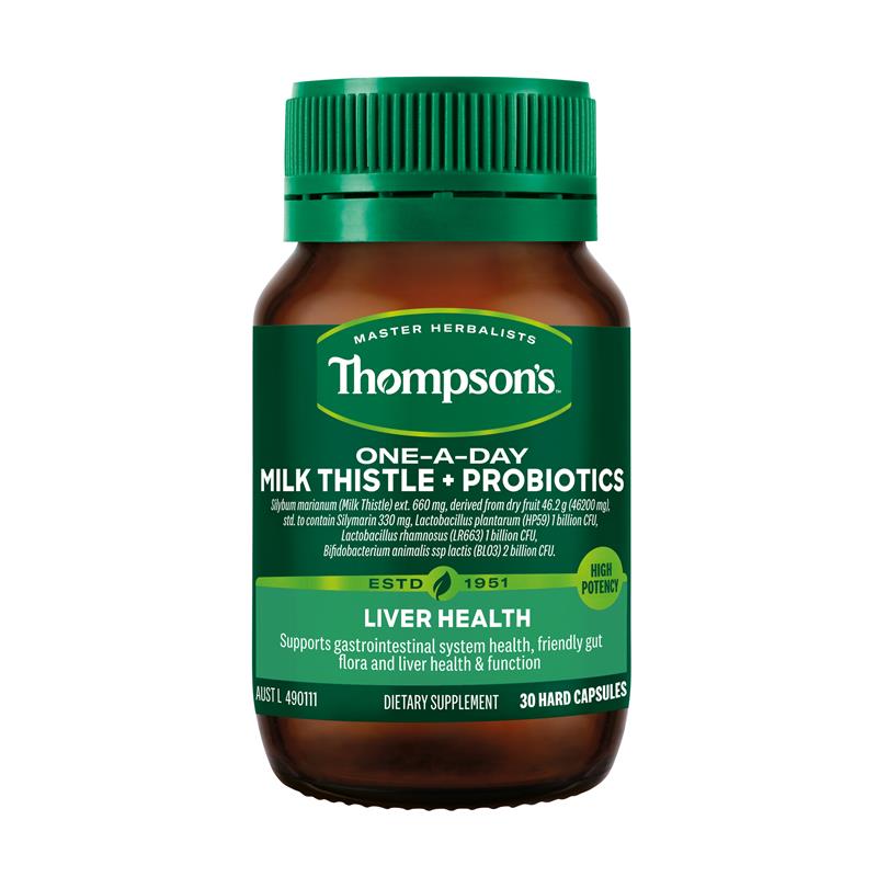 Thompsons One-A-Day Milk Thistle + Probiotic 30