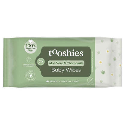 Tooshies Baby Wipes Aloe Vera & Chamomile 70 Pack