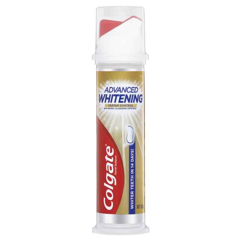 Colgate Toothpaste Whitening + Tartar Pump 130g
