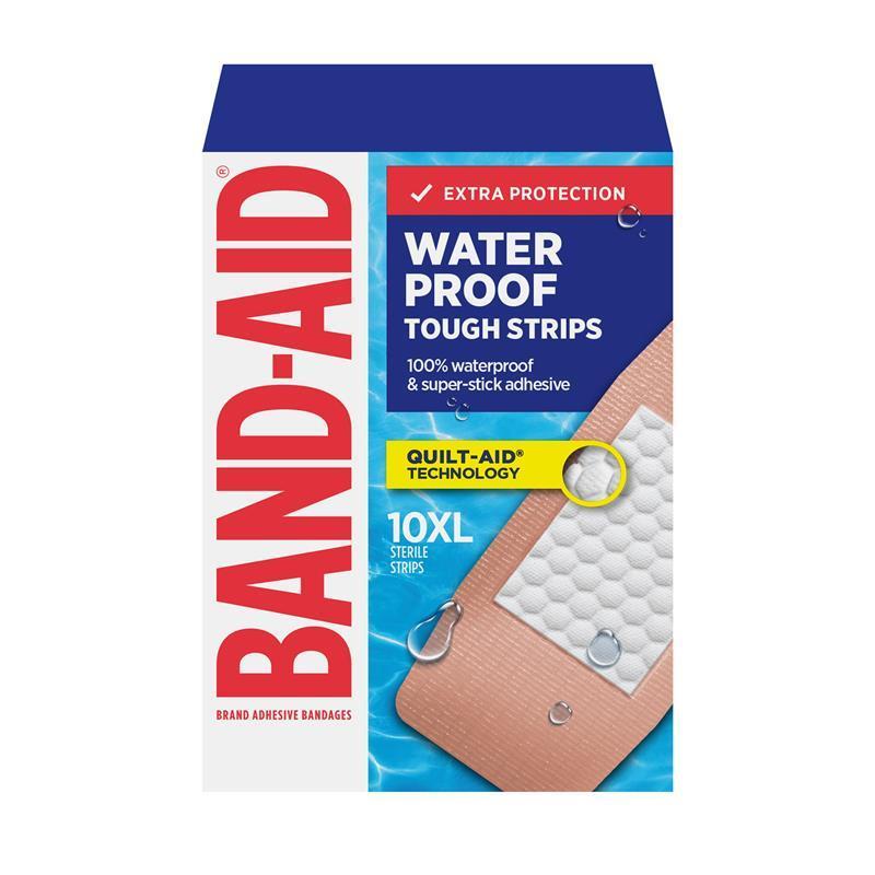 Band-Aid Waterproof Tough Strips Extra Large 10 Pack