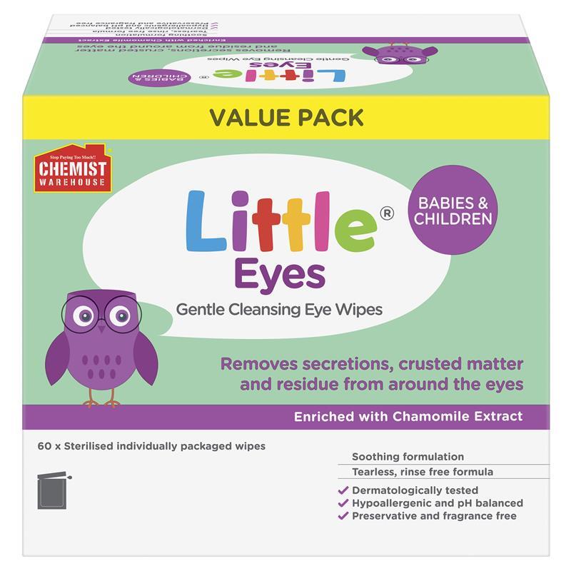 Little Eyes Cleansing Wipes 60 Exclusive Size - GimmeNow
