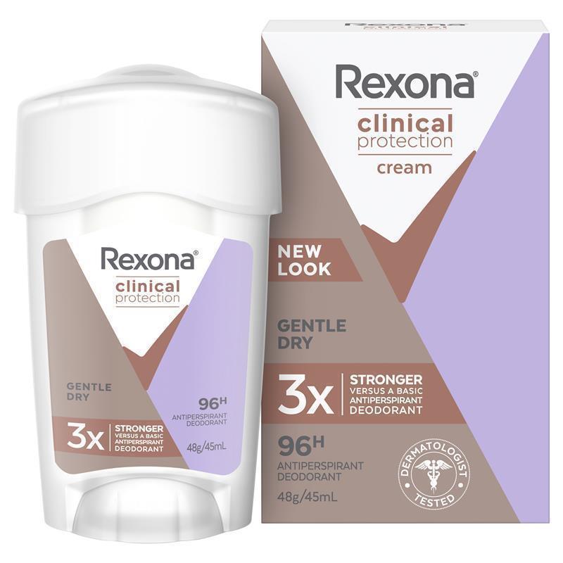Rexona Women Clinical Protection Antiperspirant Cream Stick Gentle Dry 45ml