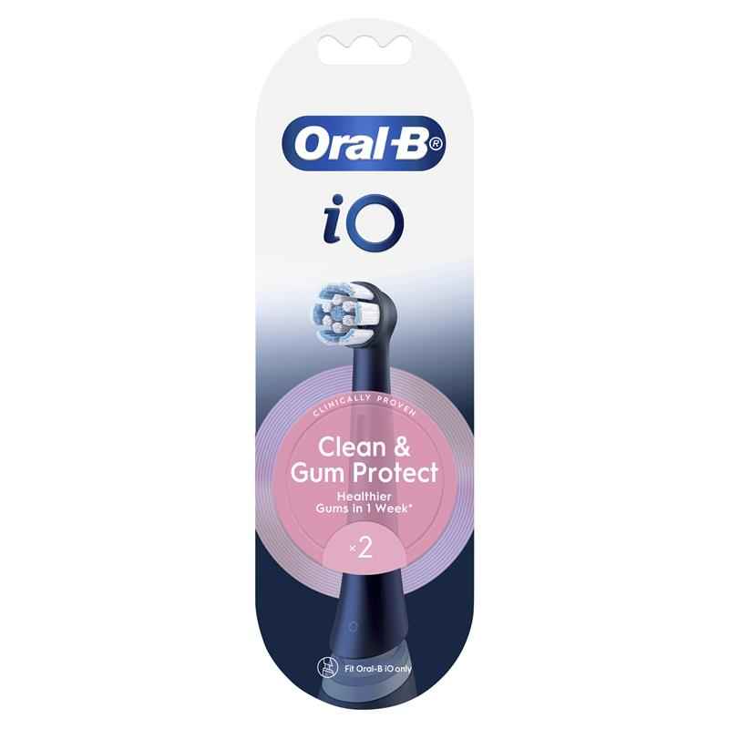 Oral B Power Toothbrush iO Clean and Gum Protect Refills Black 2 Pack