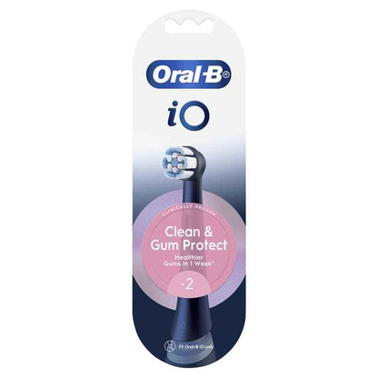 Oral B Power Toothbrush iO Clean and Gum Protect Refills Black 2 Pack