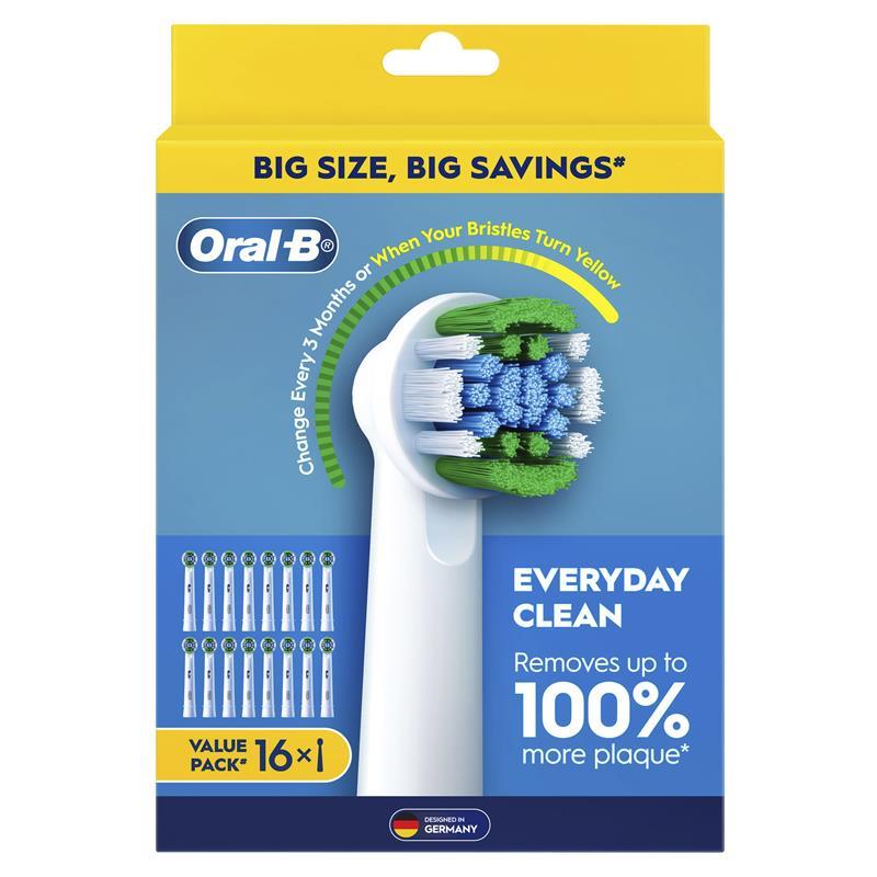 Oral B Power Toothbrush Everyday Clean Refills 16 Pack