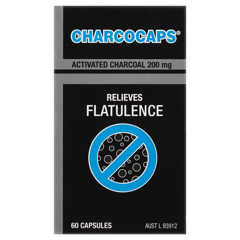 Charcocaps 200mg 60 Capsules - GimmeNow