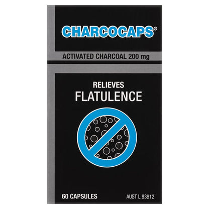 Charcocaps 200mg 60 Capsules - GimmeNow