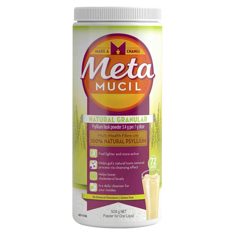 Metamucil Fibre Supplement Regular 72 Dose 504g