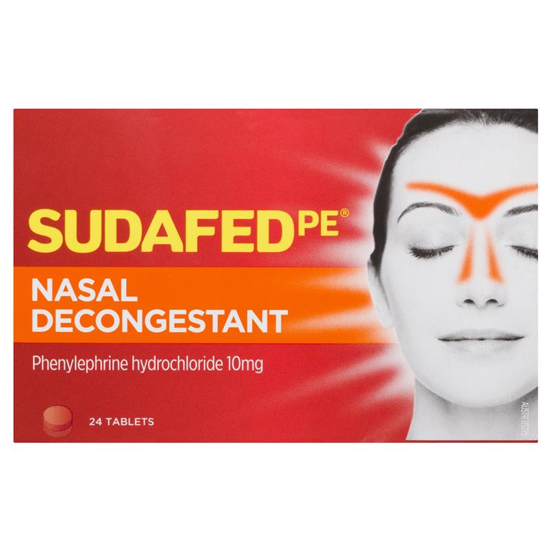 Sudafed PE Nasal Decongestant Tablets 24 Pack