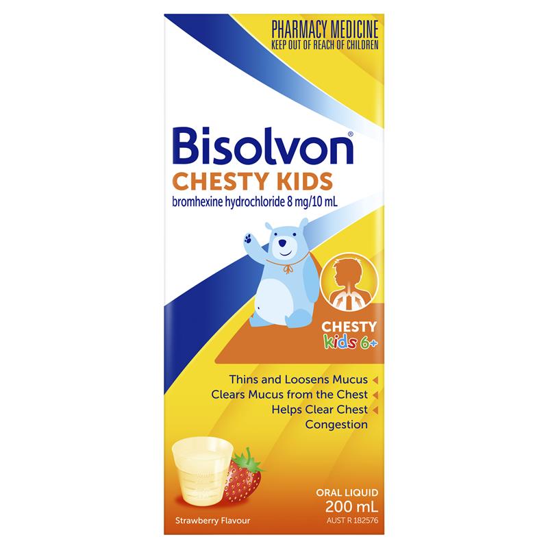 Bisolvon Chesty Kids Strawberry Oral Liquid 200ml