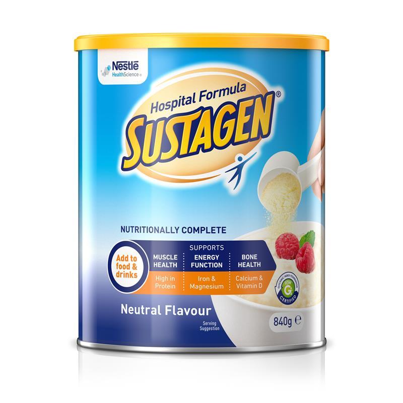 Sustagen Hospital Formula Nutritional Supplement Neutral Flavour 840g