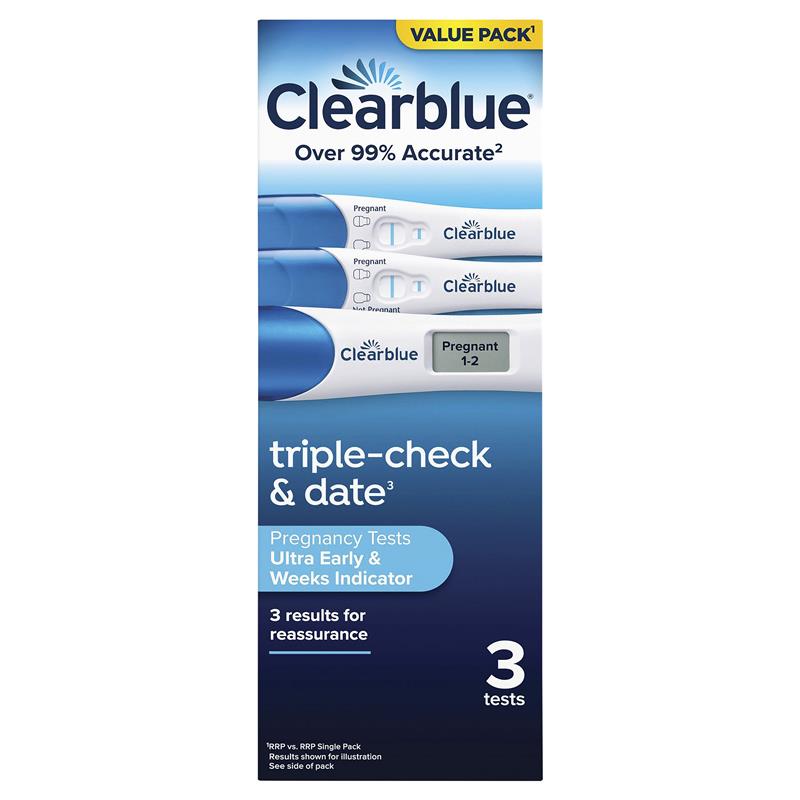 Clearblue Pregnancy 1 Digital Test & 2 Visual Tests 3 Tests