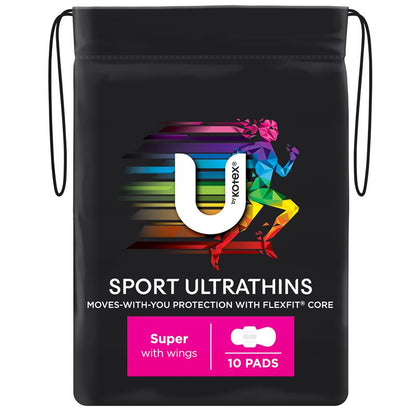 U by Kotex Sport Ultrathins Pads Super 10 Pack