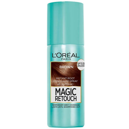 L'Oreal Paris Magic Retouch Temporary Root Concealer Spray - Brown(Instant Grey Hair Coverage)