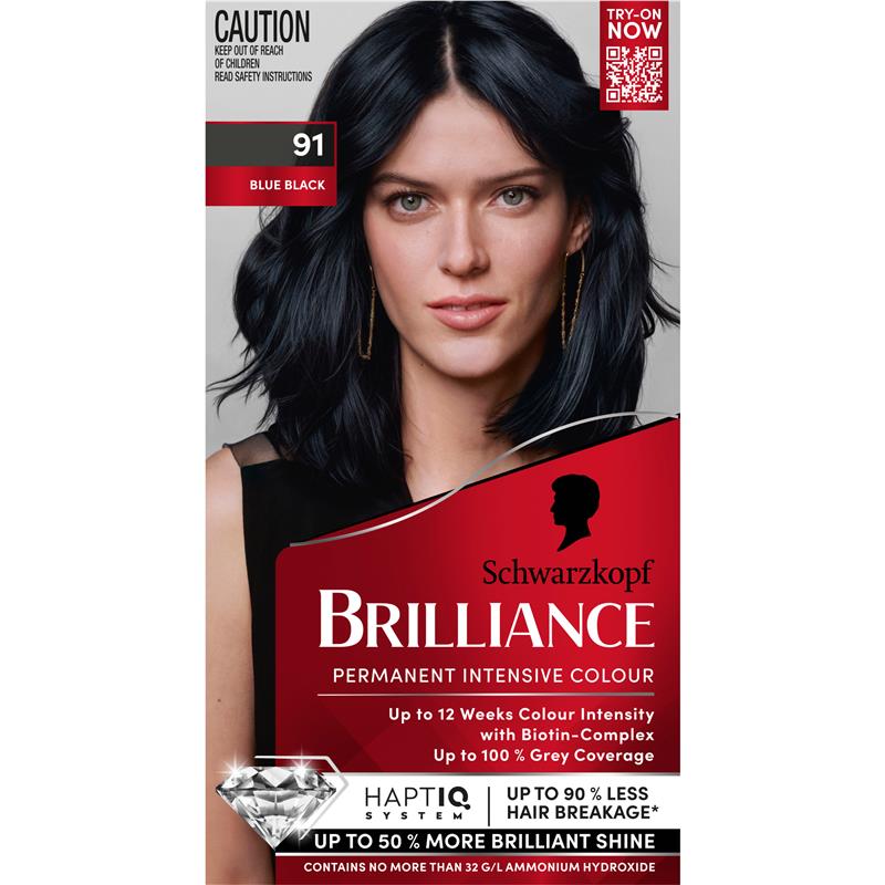 Schwarzkopf Brilliance 91 Blue Black New