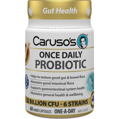 Carusos Probiotic Once Daily 60 Capsules