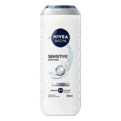 NIVEA MEN Sensitive 3-IN-1 Shower Gel Body Wash 500ml