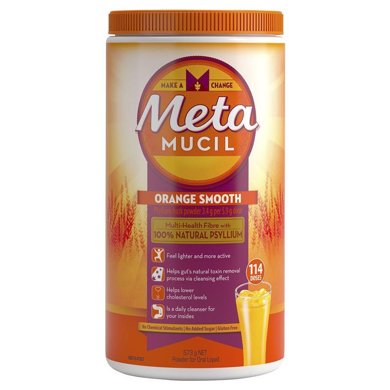 Metamucil Fibre Supplement Smooth Orange 114 Dose 673g