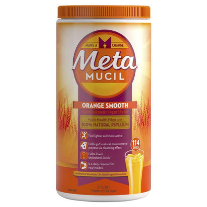 Metamucil Fibre Supplement Smooth Orange 114 Dose 673g
