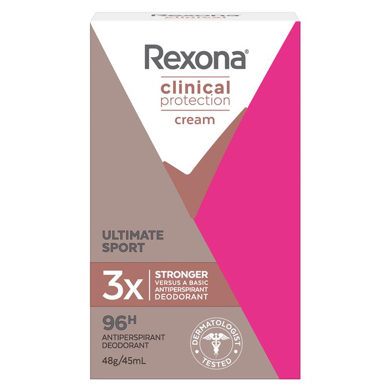 Rexona Women Clinical Protection Antiperspirant Cream Stick Ultimate Sport 45ml
