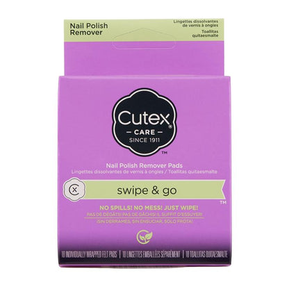 Cutex Swipe & Go Nail Polish Remover Pads 10 Pack