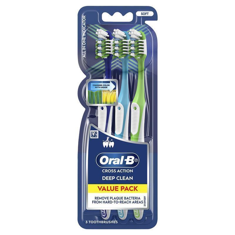 Oral B Toothbrush Cross Action Indicator 3 Pack