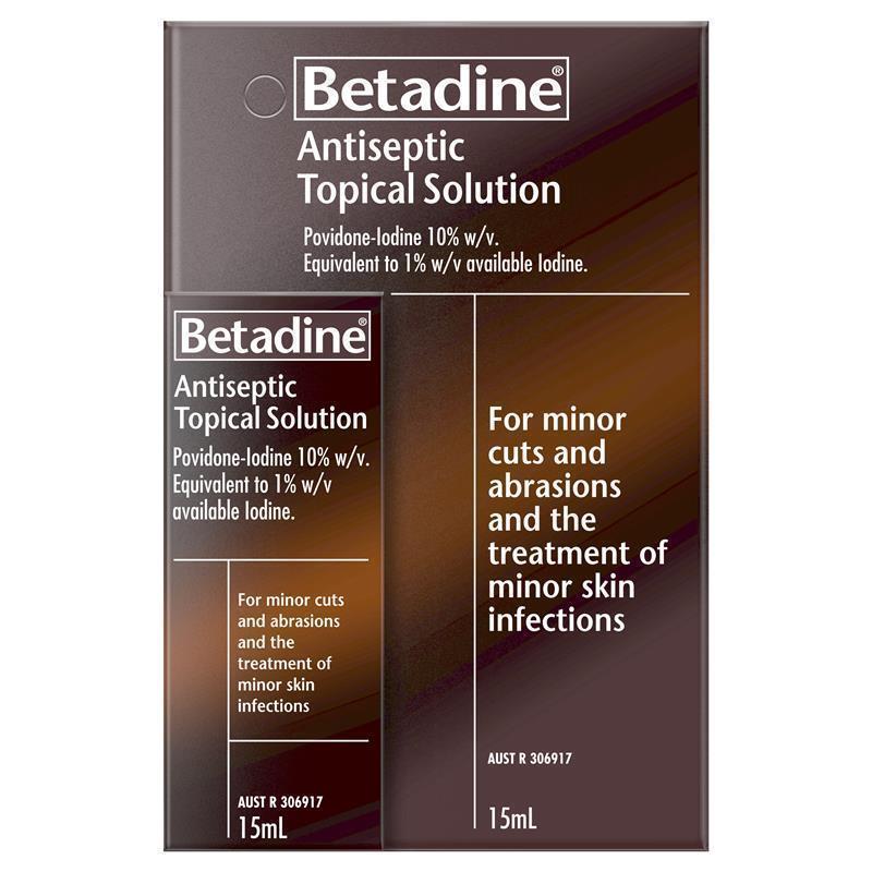 Betadine Antiseptic Topical Solution Liquid 15mL - GimmeNow