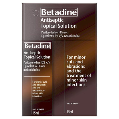 Betadine Antiseptic Topical Solution Liquid 15mL - GimmeNow