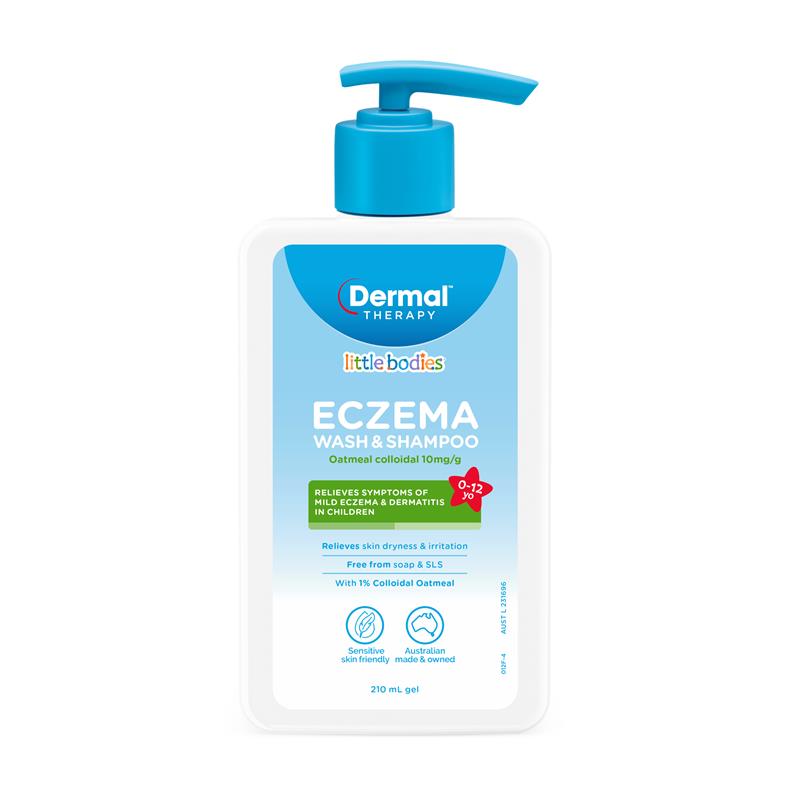 Dermal Therapy Little Bodies Eczema Wash & Shampoo Bottle with Pump 210ml