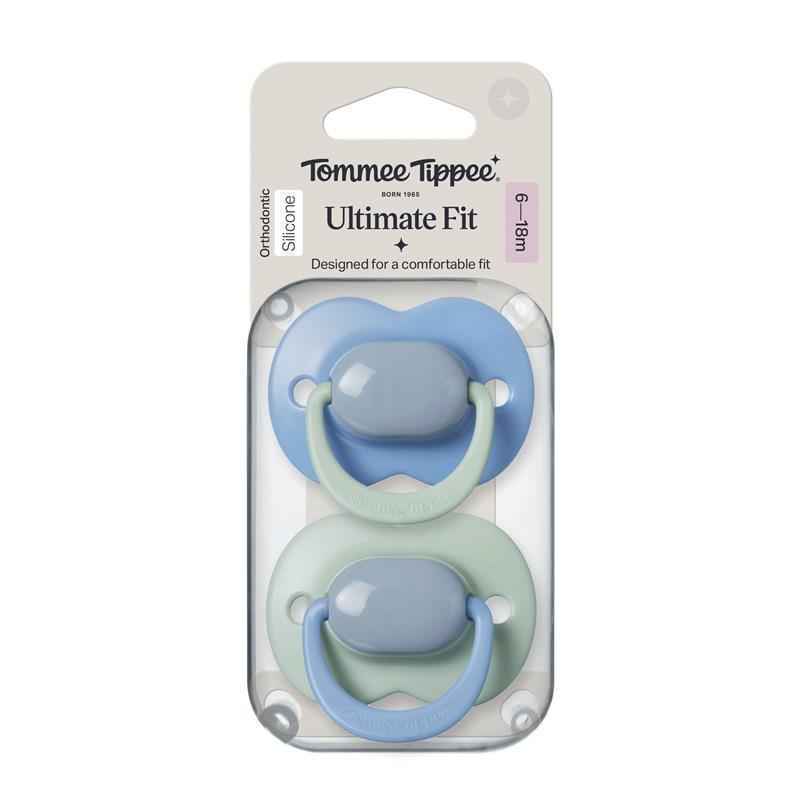 Tommee Tippee Ultimate Fit Soother 6-18 Months 2 Pack Assorted Colours
