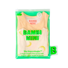 Bambi Mini Co. Supersinglet Bodysuit Unisex Orange Awesome and Bananas 2 pack 6-12