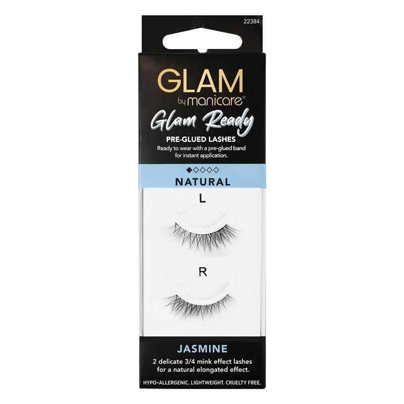 Glam By Manicare Glam Ready Pre-Glued Jasmine Lashes Natural