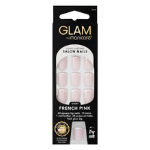 Glam By Manicare Press On Nails French Pink Short Square French Kit