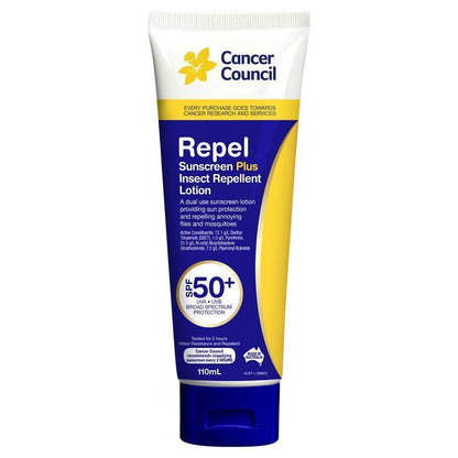 Cancer Council SPF 50+ Insect Repellent 110ml Tube