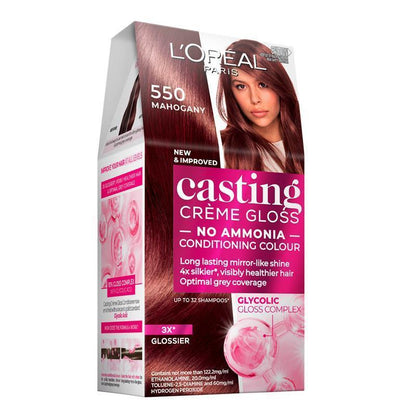 L'Oreal Paris Casting Creme Gloss Semi-Permanent Hair Colour - 550 Mahogany (Ammonia free)