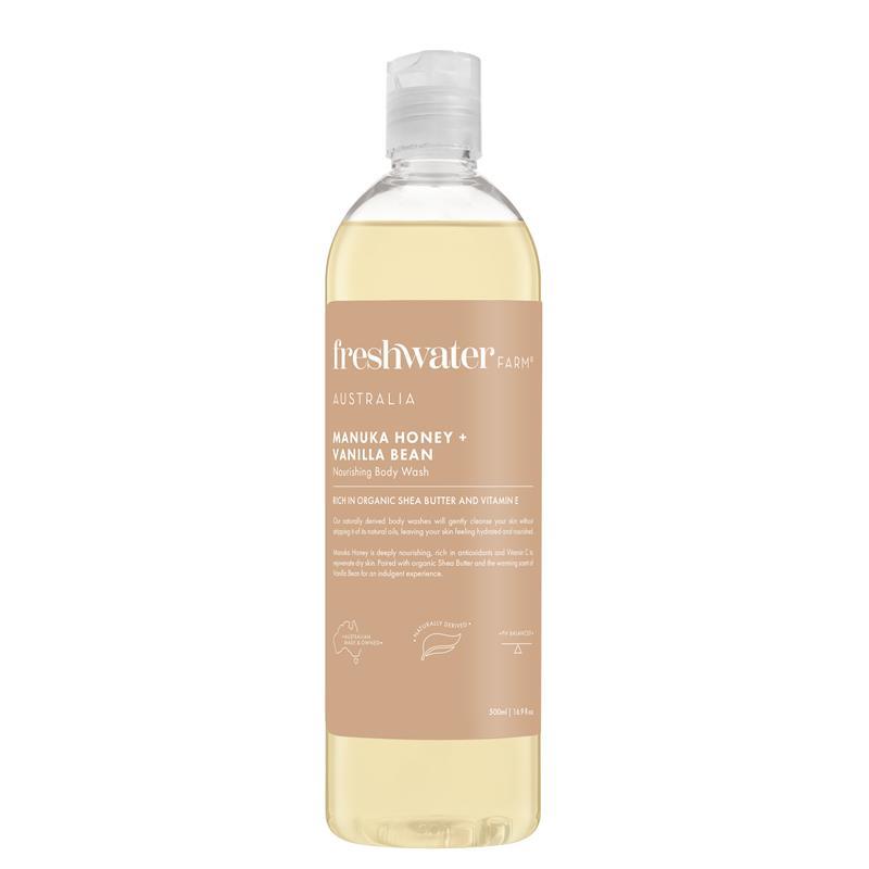 Freshwater Farm Manuka Honey & Vanilla Bean Body Wash 500ml - GimmeNow