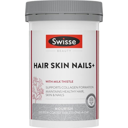 Swisse Beauty Hair Skin Nails+ 100 Tablets - GimmeNow