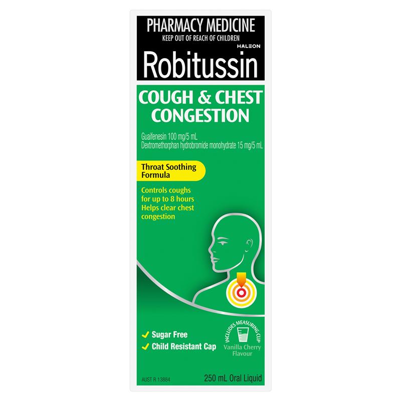 Robitussin Cough & Chest Congestion 250ml Exclusive Size