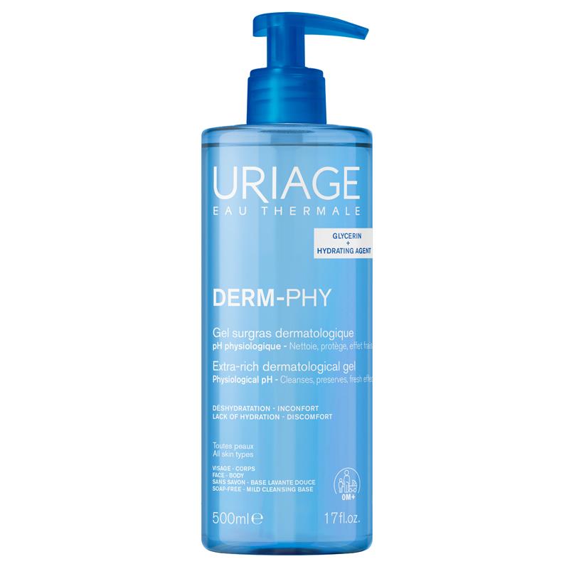 Uriage Eau Thermale Derm-Phy Extra-Rich Dermatological Cleansing Gel 500ml