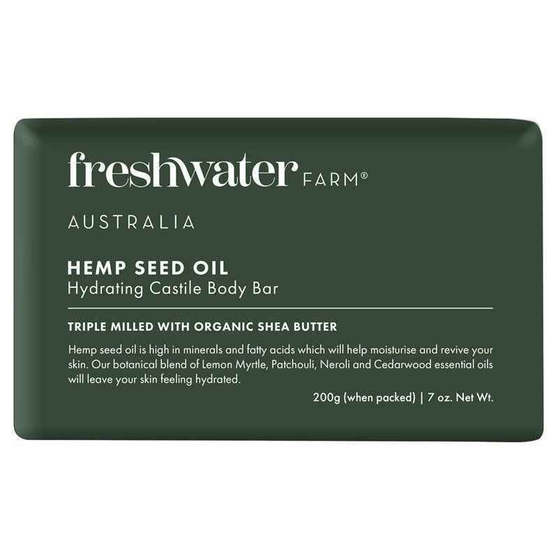 Freshwater Farm Australia Hemp Seed Oil Hydrating Body Bar 200g