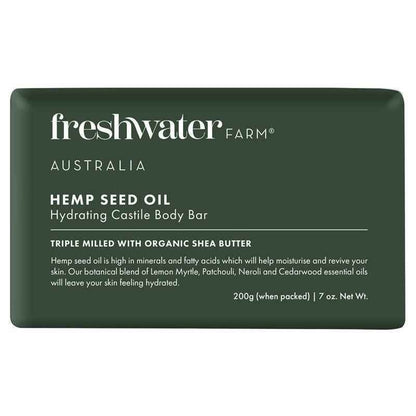 Freshwater Farm Australia Hemp Seed Oil Hydrating Body Bar 200g
