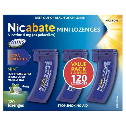 Nicabate Minis 4mg 120 Lozenges Exclusive Size