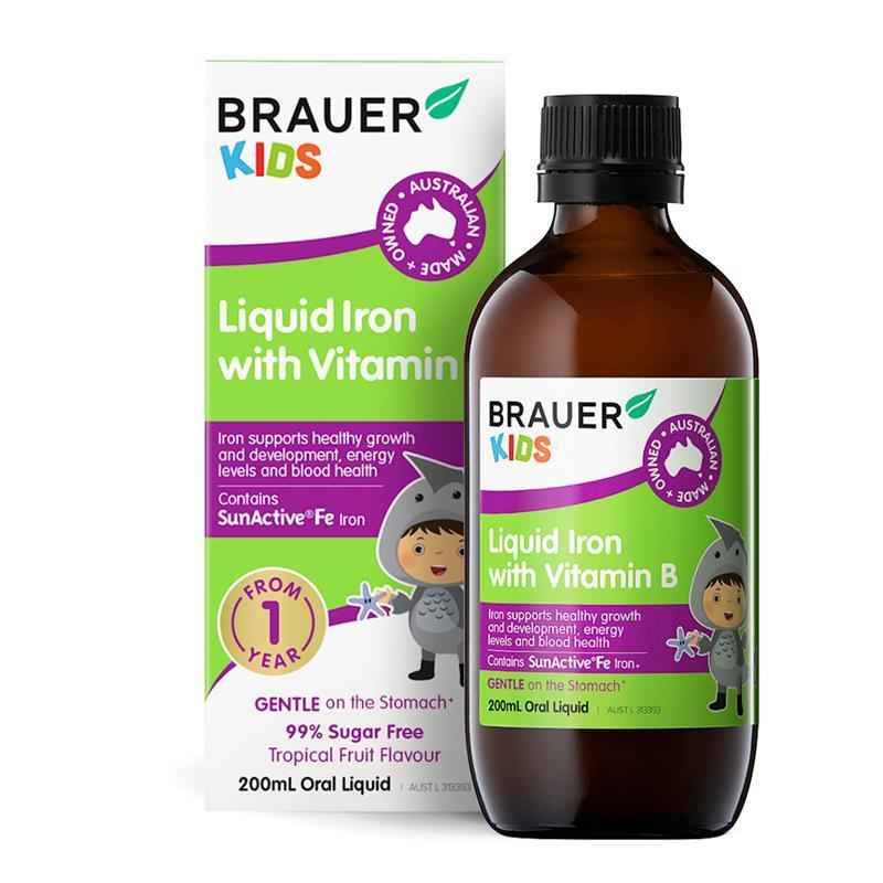 Brauer Kids Liquid Iron with Vitamin B 200ml