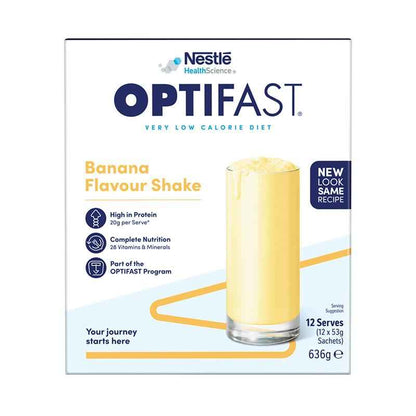 Optifast VLCD Shake Banana 12 x 53g NEW