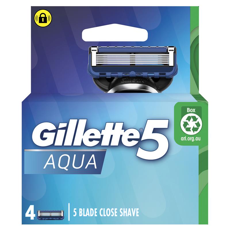 Gillette 5 Aqua Razor Blades 4 Pack - GimmeNow