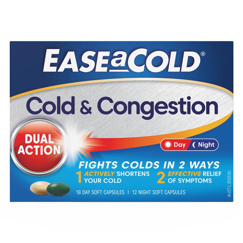 Ease a Cold Cold & Congestion Day & Night 30 Capsules