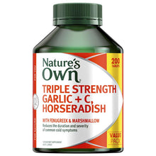 Nature's Own Triple Strength Garlic + C Horseradish 200 Tablets Exclusive Size - GimmeNow