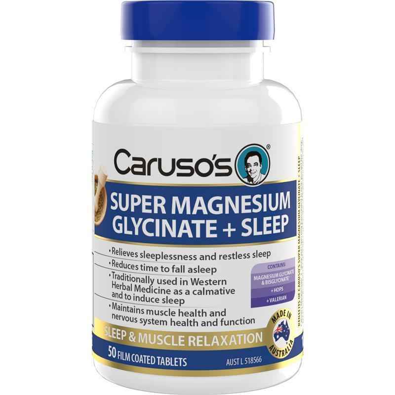 Carusos Super Magnesium Glycinate + Sleep 50 Capsules